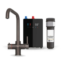 Brewmaster 4 in 1 Boiling Water and Filtered Water Tap Square Brushed Copper