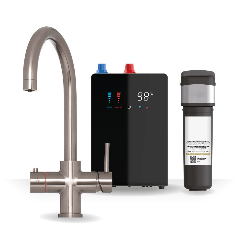 Brewmaster 4 in 1 Boiling Water and Filtered Water Tap Swan Chrome