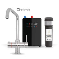 INTU 4 in 1 Boiling Water and Filtered Water Tap Square Brushed Nickel