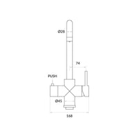 4 in 1 Boiling Water and Filtered Water Tap Square Brushed Nickel