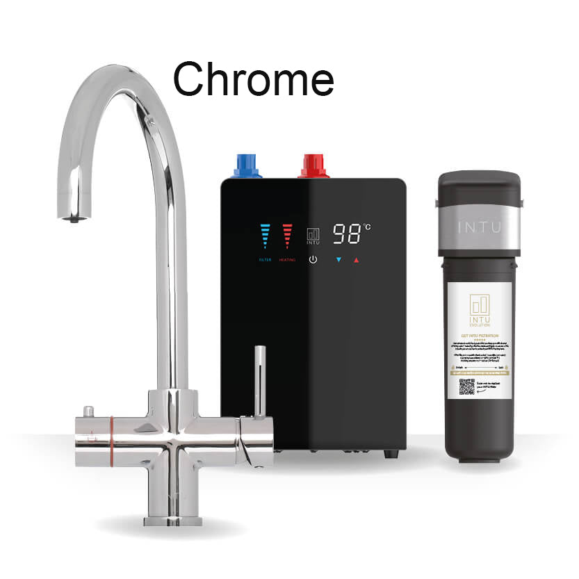4 in 1 Boiling Water and Filtered Water Tap Swan Chrome