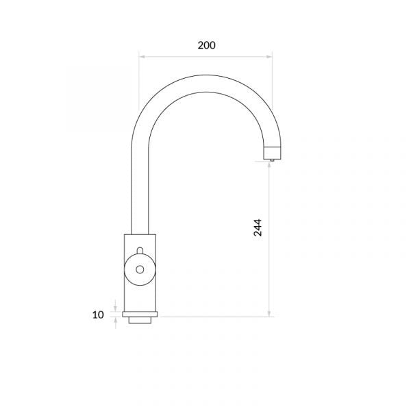 4 in 1 Boiling Water and Filtered Water Tap Swan Brushed Copper