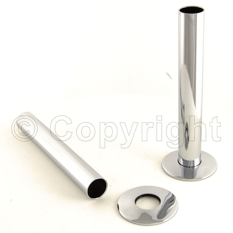 Chrome Pipe And Collar Set - Pair
