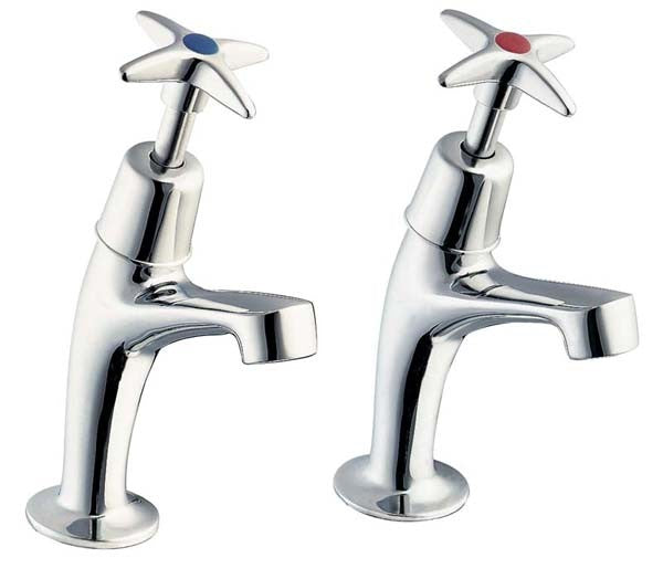 1/2 Cross Top Sink Taps (All Chrome)"