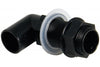 Overflow Bent Tank Connector Black