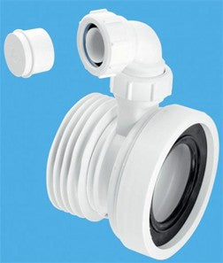 97-107mm Inlet X 4"/110mm Outlet Straight Rigid WC Connector With 1?" Universal Vent Boss WC-CON1V 7718