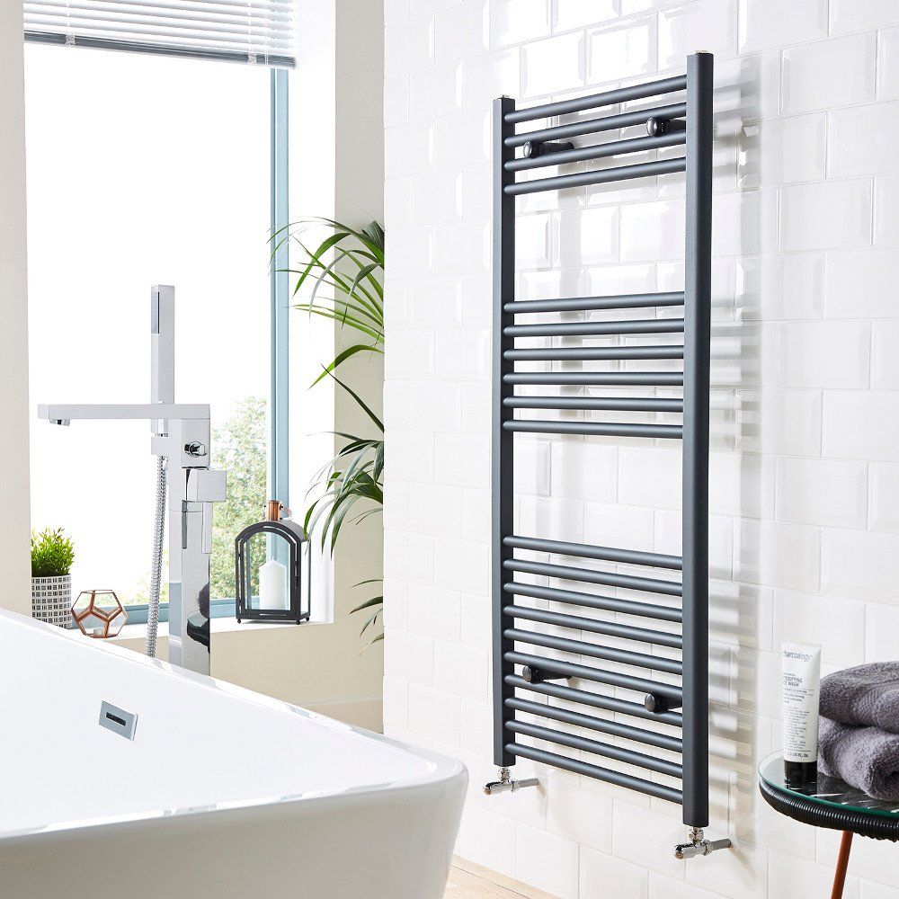Titan Anthracite Towel Rail 1600mm High x 400, 500, 600mm Widths Available