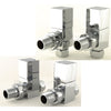 Cubic Chrome Angled Rad Valve(Pair)