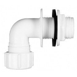 Overflow Bent Tank Connector WHITE