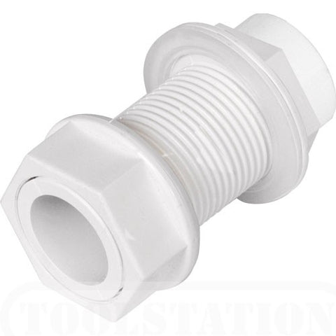 Overflow Straight Tank Connector WHITE