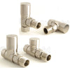 Modern Angled Valves Brushed Nick (Pair)