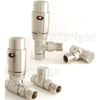 Satin Nickel Straight And Angled TRV + Lockshield Pack