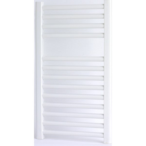 WHITE FLAT TOWEL RAILS 800MM HIGH, 500 AND 600 WIDTHS